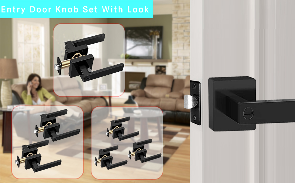 Bedroom Lock Bathroom Standard Ball Satin Nickel Door Knobs Keyless Interior Use Passage Door knob