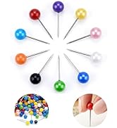 Kaileen 100 Pcs Map Pins, Multi-Color Push Pins, Small Map Tacks with Plastic Beads Head for Cork...