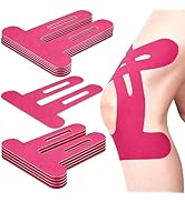 Precut Kinesiology Tape for Knees, 12 Pcs – Knee Support & Stability, Waterproof & Sweatproof Ath...
