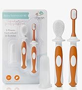 Cherish Baby Care Baby Toothbrush Set (3-24 Months) - BPA-Free Baby Finger Toothbrush, Training T...