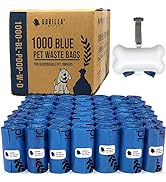 Gorilla Supply Dog Poop Waste Bags with Dispenser and leash tie, Dog poop bags, Leak-Proof, Water...