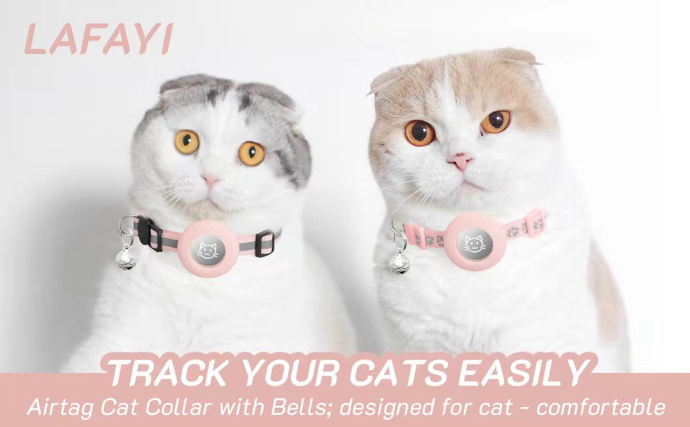 2Pack Airtag Cat Collar Breakaway with Bell