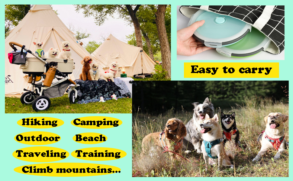 collapsible dog bowls with lids