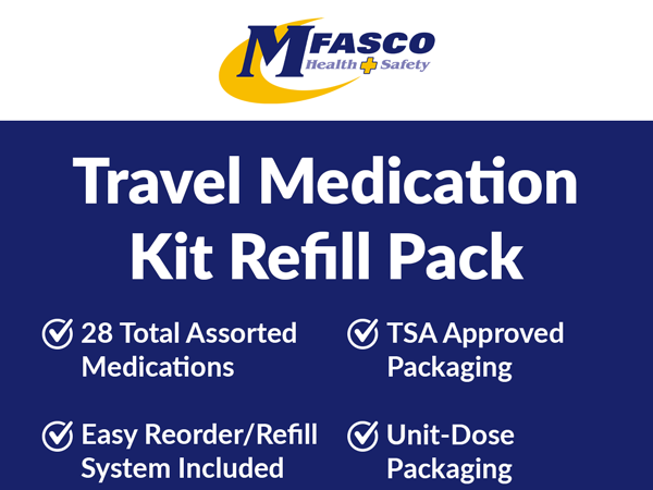 travel medication kit refill pack easy unit dose packaging reorder refill system included
