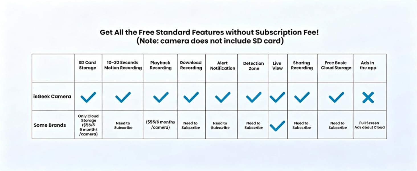 camera no subscription