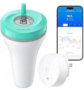 GoveeLife Smart Wireless Pool Thermometer P2 with WiFi Gateway, Easy Read Folating Water Thermome...