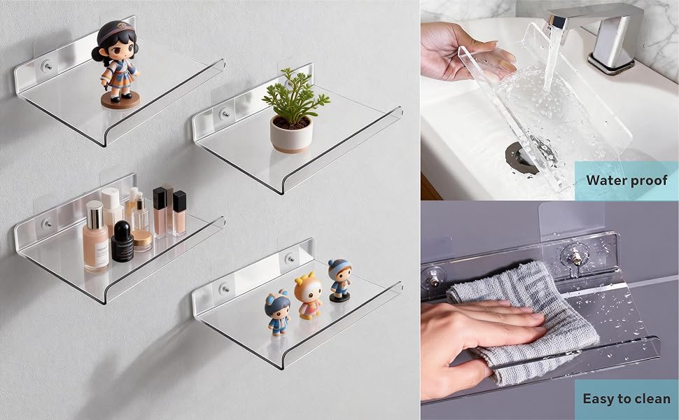 Clear Acrylic Floating Shelves