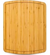 Greener Chef Medium Bamboo Cutting Board - Lifetime Replacement Cutting Boards for Kitchen - Sing...