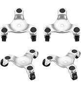 weyleity 4 Pack Steel Tri-Dolly Set 3 Wheel Furniture Mover Dolly 220lbs Load Capacity Mover's Do...