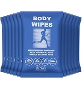 Body Wipes for Women and Men Individually Wrapped Face and Body Wipes, Bath Wipes for Adults No R...