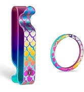 KeyUnity KM00 Titanium Belt Loop Keychain Clip Double Side Quick Release Key Holder with Detachab...