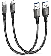 Aoybevty USB A to USB C Cable (2 Pack 1.6FT), USB 3.1/3.2 10Gbps Data Transfer and 60W 3A Fast Ch...