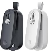 FEPPO 2 Pack Mini Bag Sealer,Bag Sealer with Cutter 2 in 1 Heat Sealer, Portable Chip Sealer Hand...