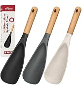 3 PACK Cooking Spatula & Spoon for Nonstick Cookware, Multifunction Spoonula Great for Scrape, Sc...