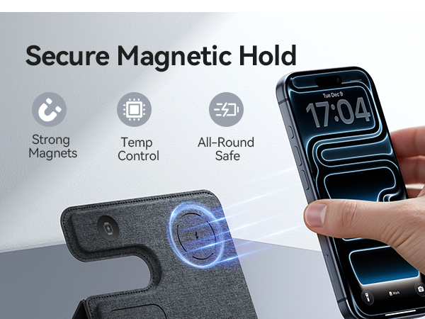 portable 3 in 1 charging station travel apple magsafe wireless magsafe magnetic airpods iwatch