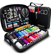 VelloStar Sewing Kit for Adults and Kids with 100 Sewing Supplies and Accessories - 24-Color Thre...