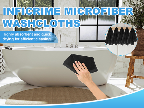 6 Pack Microfiber Wash Cloth