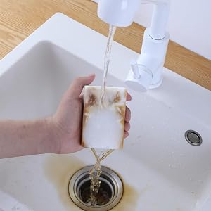 It's clean after rinsing with water
