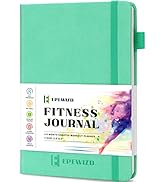 EPEWIZD Fitness Journal Hardcover Workout Planner 6- Month Undated Workout Log Book Home Gym Acce...