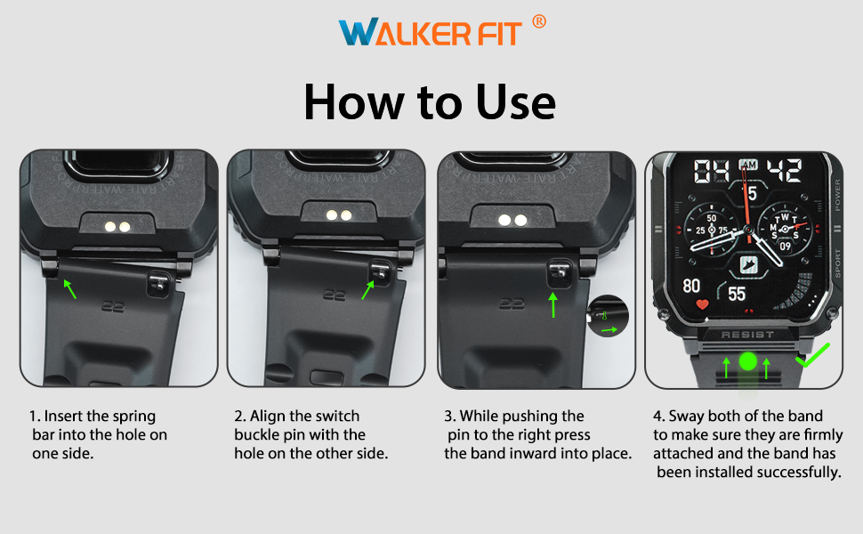 WalkerFit Smart Watch Band 14