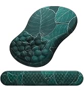 Mouse Pad Wrist Support, Laokiiy 2 in1 Keyboard Wrist Rest+ Ergonomic Mouse Pad, Non-Slip Wrist R...