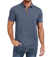 PEGENO Mens Polo Shirts Short Sleeve Casual Cotton Golf Shirts Performance Polo Shirts for Men