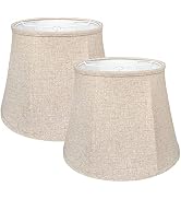 Double TOOTOO STAR Brown Lamp Shade Set of 2, Large Drum Lampshade for Floor Light and Table Lamp...