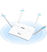VSVABEFV 4G LTE Wireless Router with SIM Card Slot 300Mbps Unlocked Wireless Mobile WiFi Hotspot ...