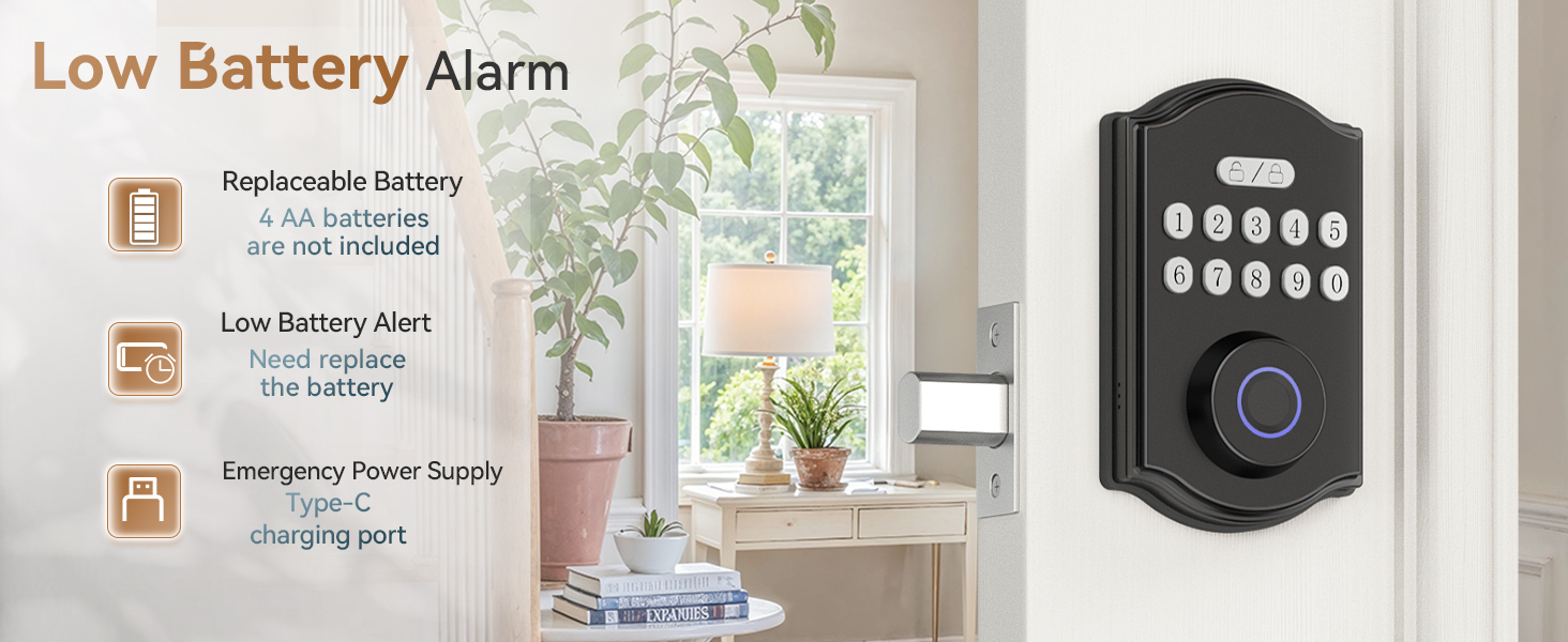 digital door lock with keypad set