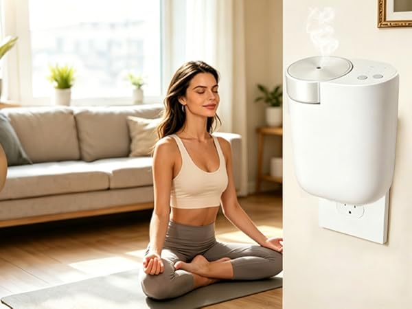 Waterless Diffuser for Essential Oil, Plug in Wall Scent Diffuser for Home