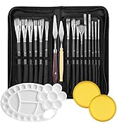 21Pack Oil Paint Brushes Sets Professional Artist Acrylic Brush Kits for Watercolor Canvas Painti...