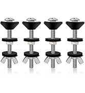 4PCS Universal Toilet Tank to Bowl Bolts Kit, Heavy Duty Toilet Bolts, Waterproof Stainless and R...