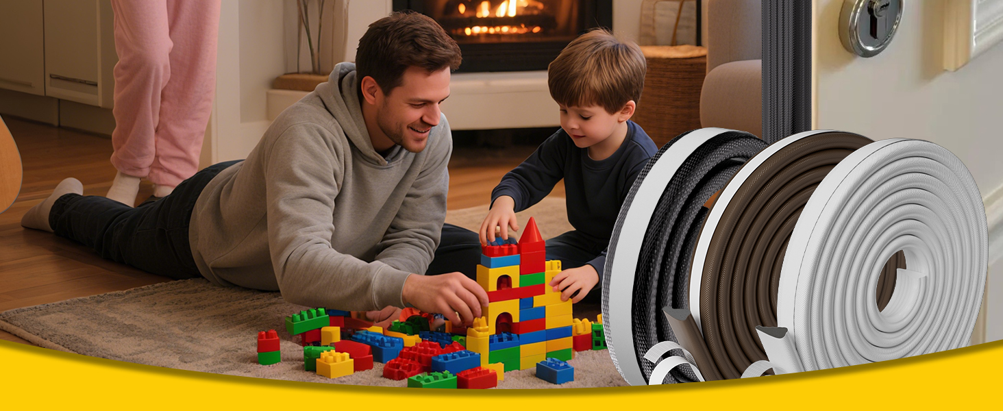 Gray foam wedge-shaped door seal