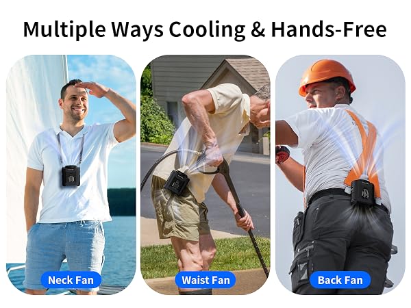 belt fan clip on waist portable cooling fan