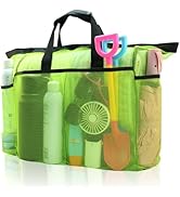 ASBEFORE Extra Large Mesh Beach Bag, Portable Oversized Tote Bag with Zipper for Pool Swim Travel