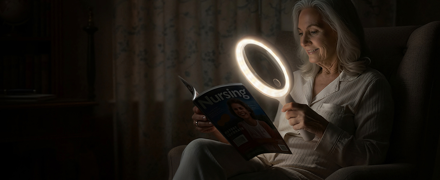 Handheld Magnifier with Light