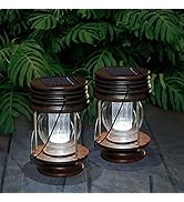 pearlstar Solar Lantern - Hanging Solar Lights Outdoor - 2 Pack Solar Powered Waterproof Led Lant...