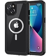 Lanhiem iPhone 13 Magnetic Case, Waterproof Dustproof Shockproof Case with Built-in Screen Protec...