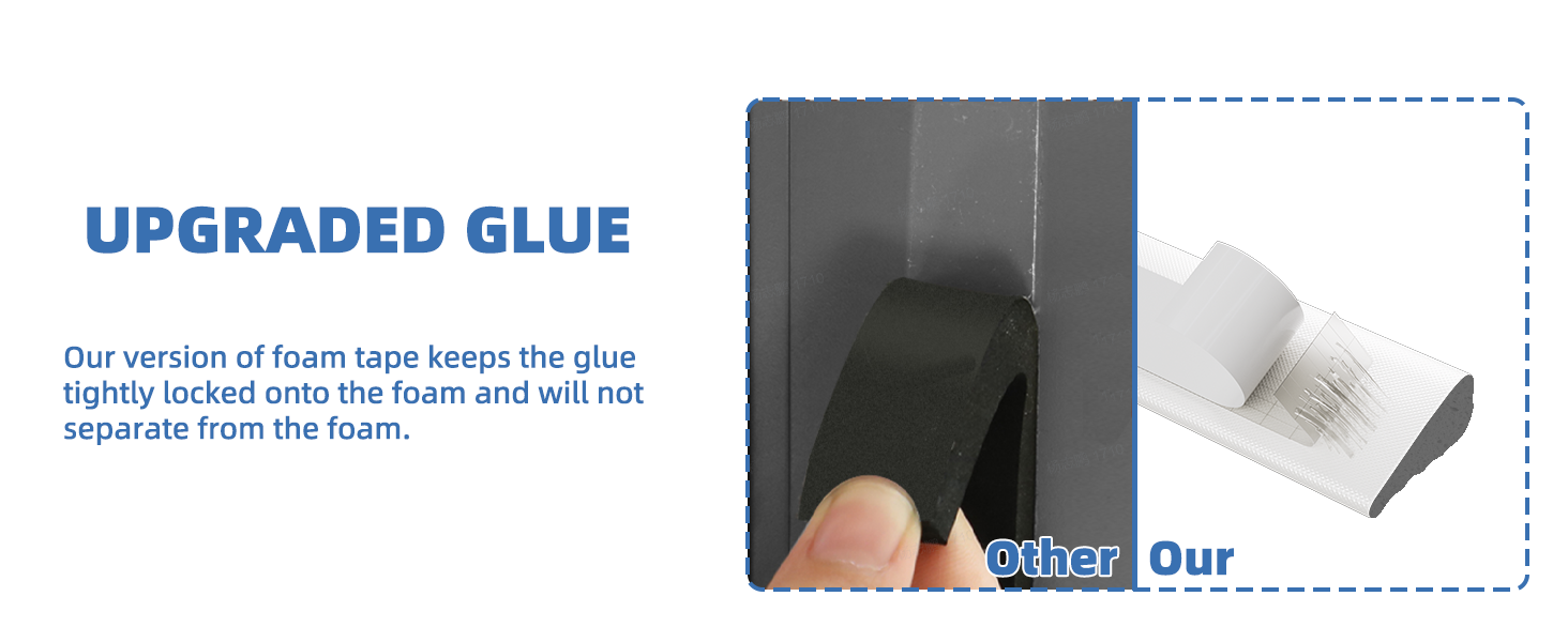Wedge-Shape Black Foam Window Weather Stripping Door Seal Strip