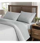 Weenmee Soft Microfiber Diamond Lace Embroidery 4 Piece Sheet Set - Gray/Queen