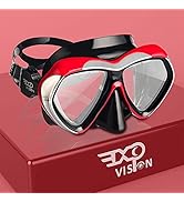 Adult Scuba Diving Mask, Anti-Fog Snorkel Goggles Tempered Glass Swim Mask Goggles with Nose Cove...