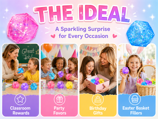 Glitter Squishy Diamond Toys