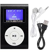 Portable Mp3 Player, 1.8Inch Lcd Screen Mini Digital Mp3 Music Player Metal Mini Clip Mp3 Support...
