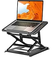 HUANUO Adjustable Laptop Stand for Desk, Adjustable Height Laptop Riser - Easy to Sit or Stand wi...