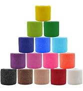15 Pack Self Adhesive Bandage Wrap 2 Inch x 5 Yards Non-Woven Bandage,Vet Wrap Breathable Elastic...