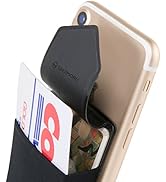 Sinjimoru Secure Card Holder for Back of Phone, Stretchy Fabric Cell Phone Wallet Stick On Credit...