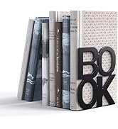 Book Ends - Decorative Metal Book Ends Supports for Bookrack Desk,Books, Unique Appearance Design...