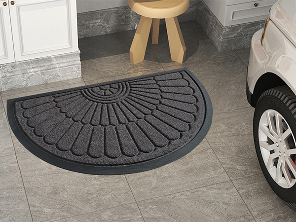 half round front door mat outside doormat