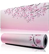 11.8x23.6 Inches Large Gaming Mouse Pad Mat with Stitched Edge Non-Slip Rubber Base Washable Resi...