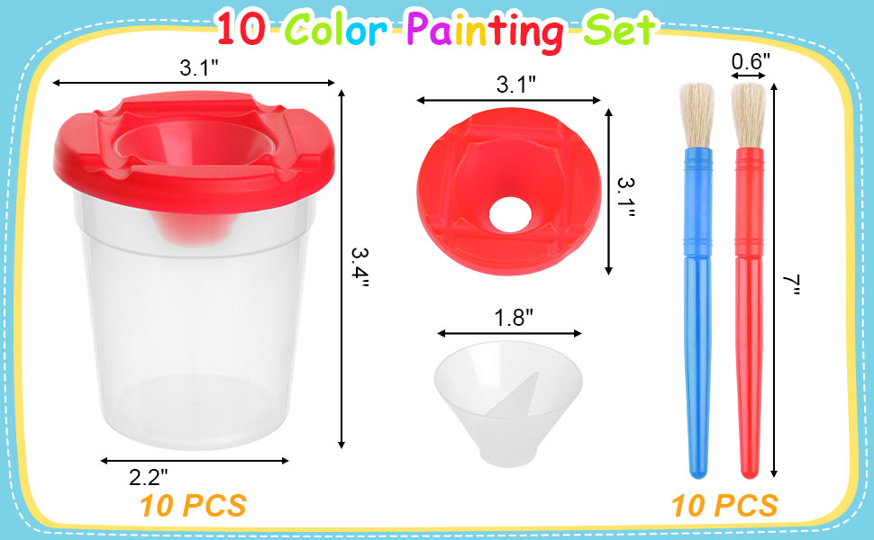 no spill paint cups